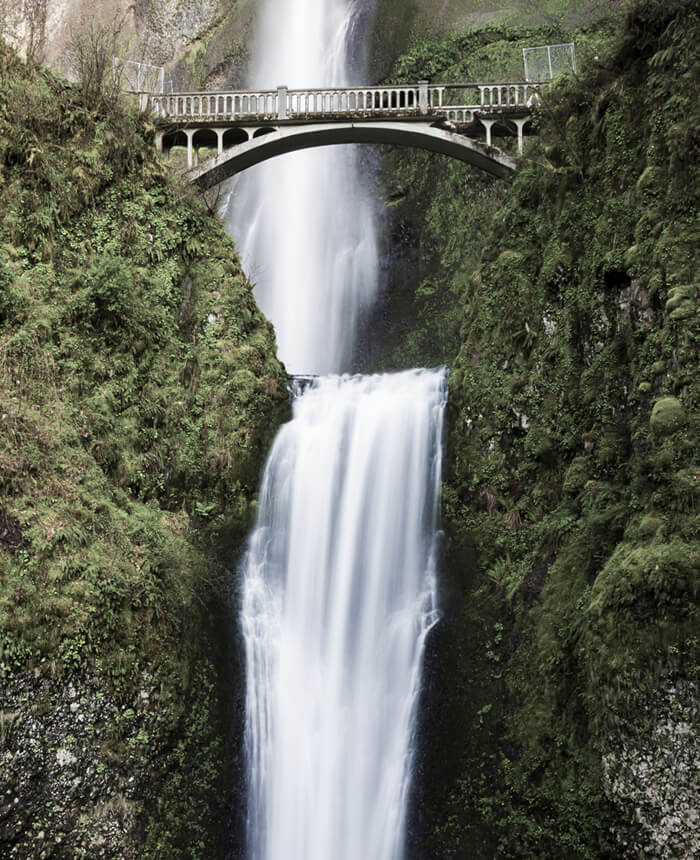 Oregon bridge waterfall