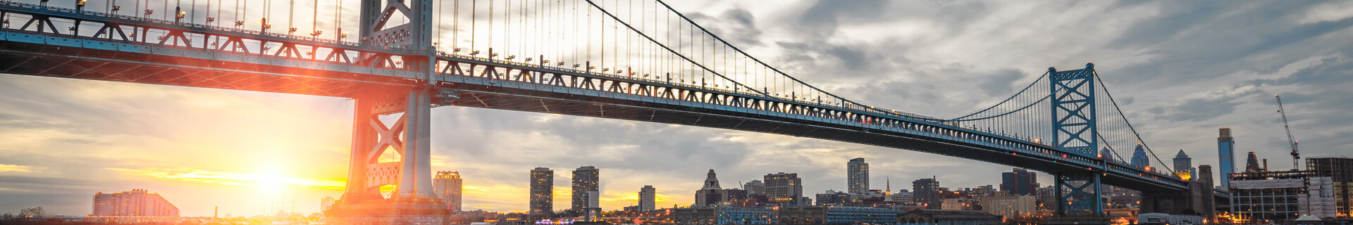 Pennsylvania bridge and skyline.