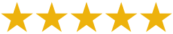 5 stars are shown to symbolize a review with high praise.