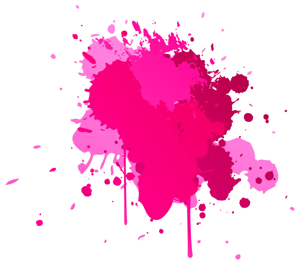 A magenta splatter.