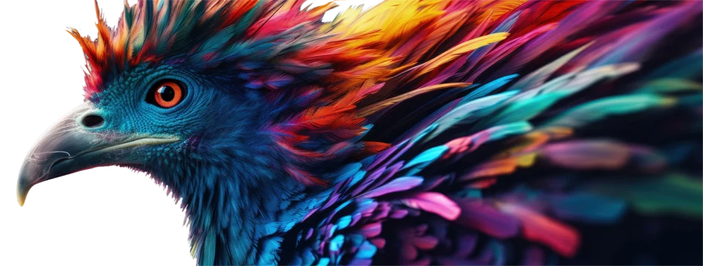 A colorful bird.